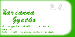 marianna gyetko business card